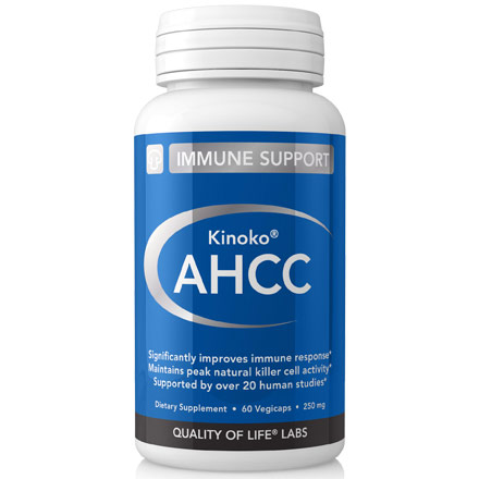 Quality of Life Labs Kinoko AHCC 250 mg, Vegetarian Formula, 60 Vegicaps, Quality of Life Labs