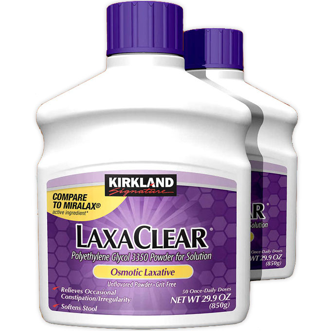 unknown Kirkland Signature LaxaClear Polyethylene Glycol 3350 Powder for Solution, 17.9 oz
