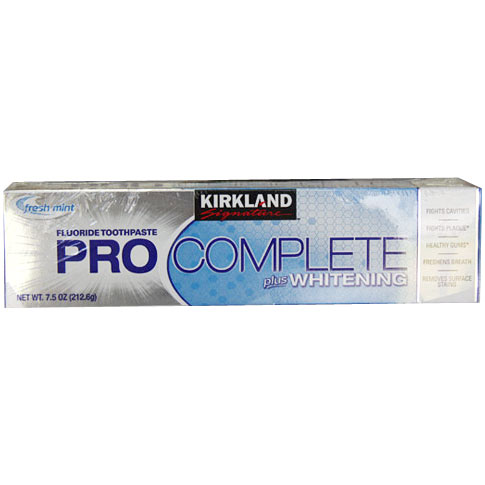 Kirkland Signature Kirkland Signature Pro Complete Plus Whitening Fluoride Toothpaste, Fresh Mint, 7.5 oz
