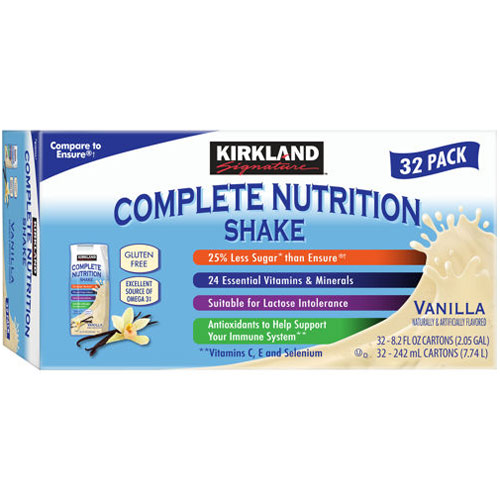 unknown Kirkland Signature Complete Nutrition Shake, Vanilla, 32 Pack (8.2 oz Each)