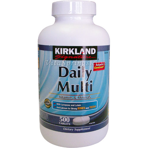 Kirkland Signature Daily Multi Vitamin & Mineral 500 Tablets With