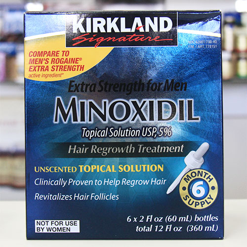 Kirkland Signature Kirkland Signature Minoxidil Extra Strength for Men, Hair Regrowth Treatment, 2 oz x 6 Bottles (6 Month Supply)