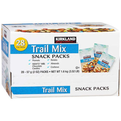 Kirkland Signature Kirkland Signature Trail Mix Snack Packs, 2.5 oz x 18 Packs (1.27 kg)