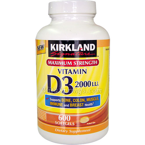 Kirkland Signature Kirkland Signature Vitamin D3 2000 IU, 600 Softgels