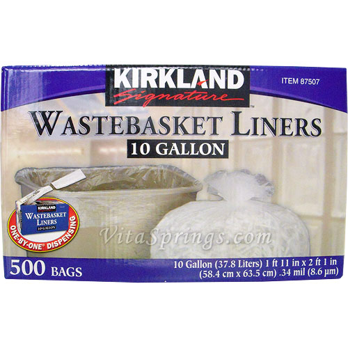 Kirkland Signature Kirkland Signature Wastebasket Liners Trash Bags 10 Gallon, 500 Bags
