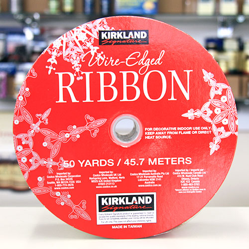 Kirkland Signature Kirkland Signature Wire-Edged Ribbon, 50 Yards/45.7 Meters