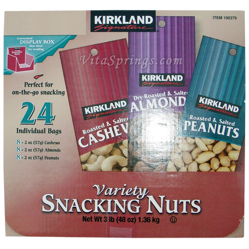Kirkland Signature Kirkland Signature Variety Snacking Nuts, 24 Individual Bags (3 lb)