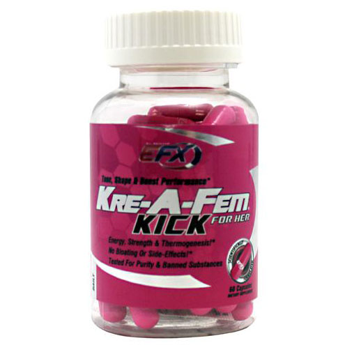 All American EFX Kre-A-Fem Kick, Kre-Alkalyn for Women, 60 Capsules, All American EFX