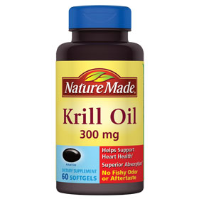 Nature Made Krill Oil 300 mg, 60 Softgels, Nature Made