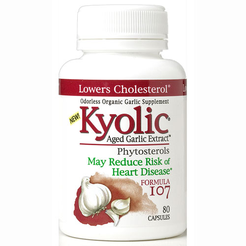 Kyolic / Wakunaga Kyolic Aged Garlic Extract Formula 107, with Phytosterols, 80 Capsules, Wakunaga Kyolic