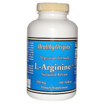 Healthy Origins L-Arginine, Sustained Release, 350 mg, 180 Tablets, Healthy Origins