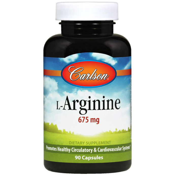 Carlson Labs L-Arginine 675 mg Caps, 180 Capsules, Carlson Labs