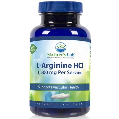 Nature's Lab L-Arginine HCl 750 mg, 60 Capsules, Nature's Lab