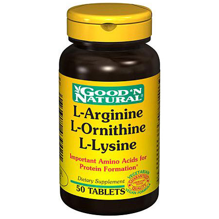 Good 'N Natural L-Arginine/L-Ornithine/L-Lysine, 50 Tablets, Good 'N Natural