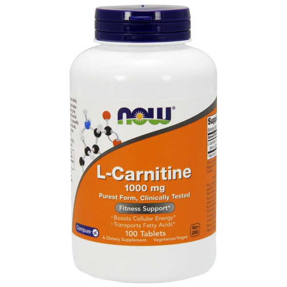 NOW Foods L-Carnitine 1000mg 100 Tabs, NOW Foods