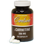 Carlson Laboratories L-Carnitine 300 mg, 30 Capsules, Carlson Labs