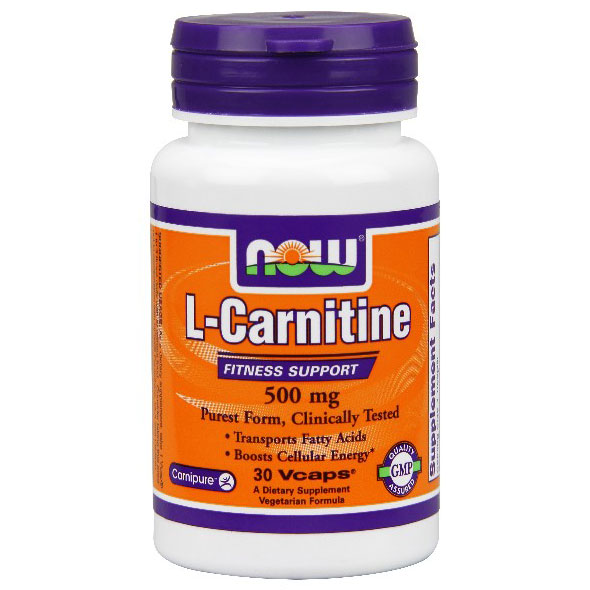 NOW Foods L-Carnitine 500 mg, 30 Capsules, NOW Foods