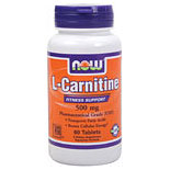 NOW Foods L-Carnitine 500 mg, 60 Tablets, NOW Foods