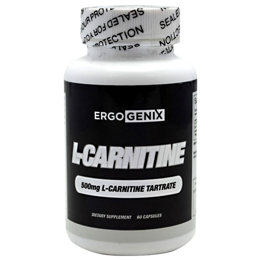 ErgoGenix L-Carnitine (500 mg L-Carnitine Tartrate), 60 Capsules, ErgoGenix