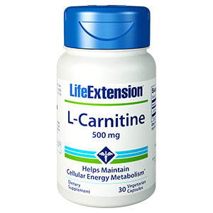 Life Extension L-Carnitine 500 mg, 30 Capsules, Life Extension