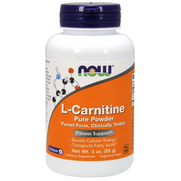 NOW Foods L-Carnitine Pure Powder, 3 oz, NOW Foods