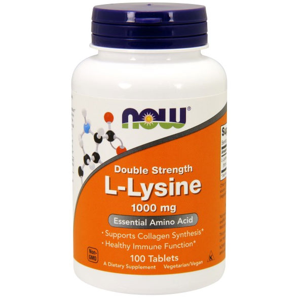 NOW Foods L-Lysine 1000 mg, 100 Tablets, NOW Foods