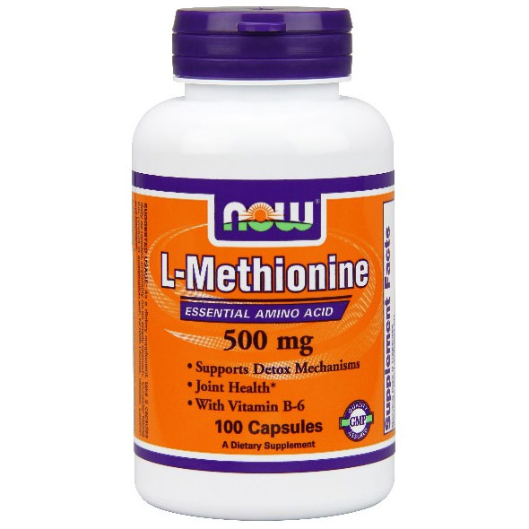 NOW Foods L-Methionine 500mg with B-6 10mg 100 Caps, NOW Foods