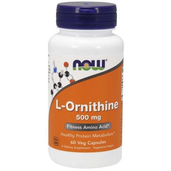 NOW Foods L-Ornithine 500 mg, 60 Capsules, NOW Foods