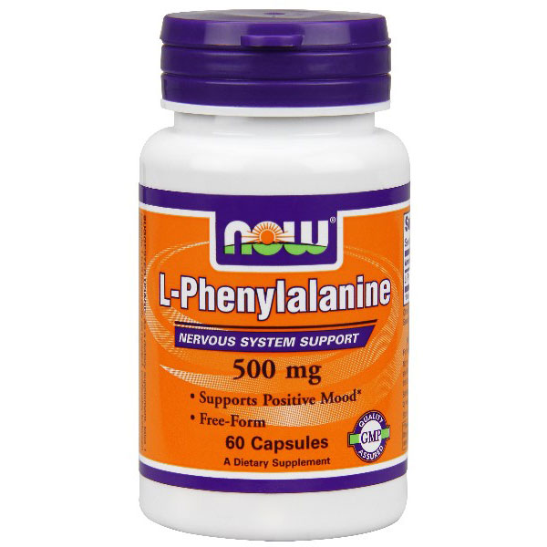 NOW Foods L-Phenylalanine 500 mg, 60 Capsules, NOW Foods