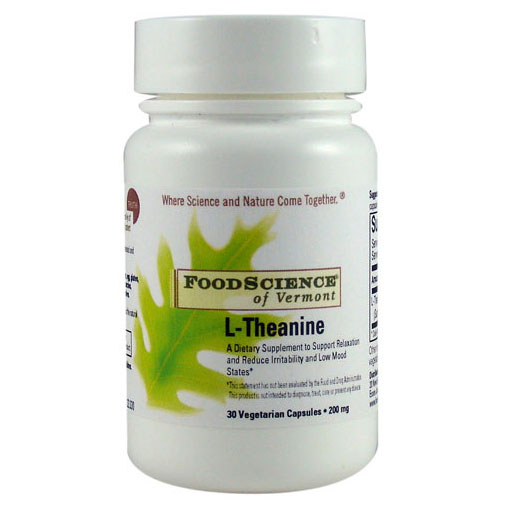 FoodScience Of Vermont L-Theanine 200 mg 30 caps, FoodScience Of Vermont