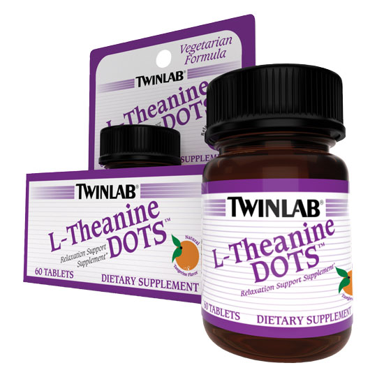 TwinLab L-Theanine Dots, Tangerine Flavor, 60 Tablets, TwinLab