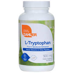 Zahler L-Tryptophan 500 mg (Mood, Relaxation & Sleep Regulator), 60 Capsules, Zahler
