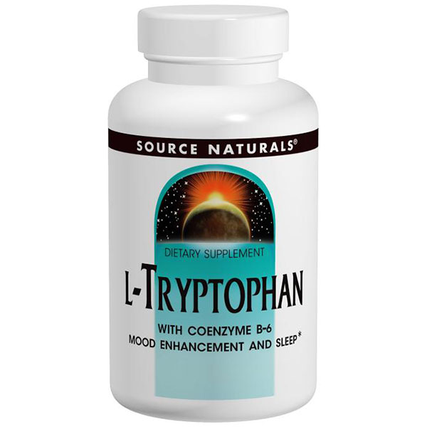Source Naturals L-Tryptophan with Coenzyme B-6 1000 mg, 30 Tablets, Source Naturals