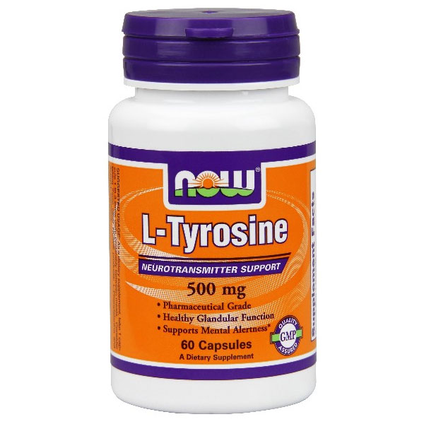 NOW Foods L-Tyrosine 500 mg, 60 Capsules, NOW Foods