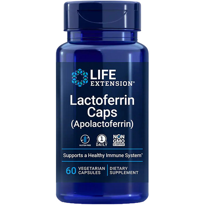 Life Extension Lactoferrin (Apolactoferrin) 300 mg, 60 Capsules, Life Extension