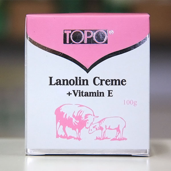 TOPO TOPO Lanolin Creme + Vitamin E, Moisturizing Face Cream, 100 g