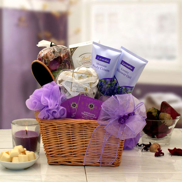 Elegant Gift Baskets Online Lavender Relaxation Spa Gift Basket, Elegant Gift Baskets Online