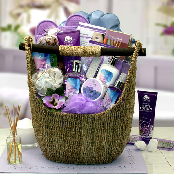 Elegant Gift Baskets Online Lavender Sky Ultimate Bath & Body Gift Tote, Elegant Gift Baskets Online