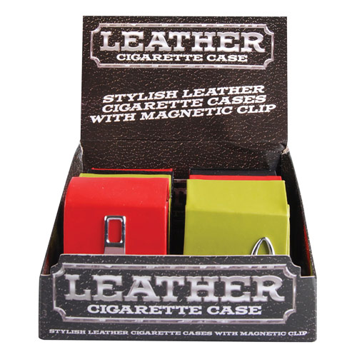 Glow Industries Leather Cigarette Case with Magnet Clip, Glow Industries