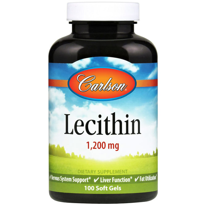 Carlson Laboratories Lecithin, 1200 mg 100 softgels, Carlson Labs