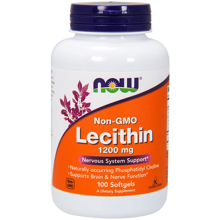 NOW Foods Lecithin 1200 mg, 100 Softgels, NOW Foods