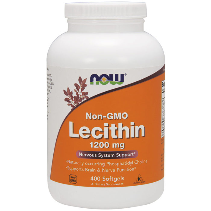 NOW Foods Lecithin 1200 mg, 400 Softgels, NOW Foods