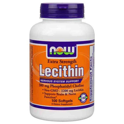 NOW Foods Lecithin Triple Strength 3X 1200 mg, 100 Softgels, NOW Foods