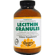 Country Life Lecithin Granules Powder Super Strength 16 oz, Country Life