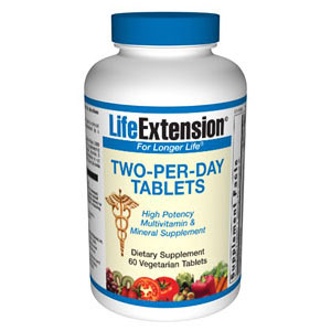 Life Extension Life Extension Two-Per-Day, 60 Vegetarian Tablets, Life Extension