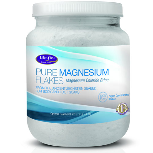 Life-Flo Life-Flo Pure Magnesium Flakes, Magnesium Chloride Brine, 44 oz, LifeFlo