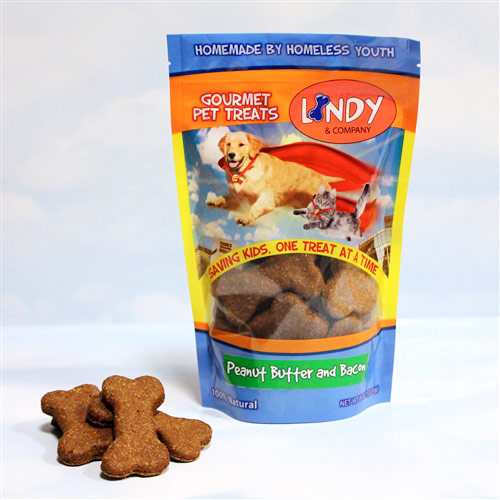 Lindy & Company Pet Treats Lindy & Company Gourmet Dog Treats - Peanut Butter and Bacon, 8 oz