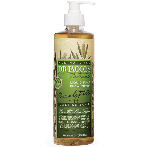 Dr. Jacobs Naturals All Natural Liquid Castile Soap - Eucalyptus, 16 oz, Dr. Jacobs Naturals