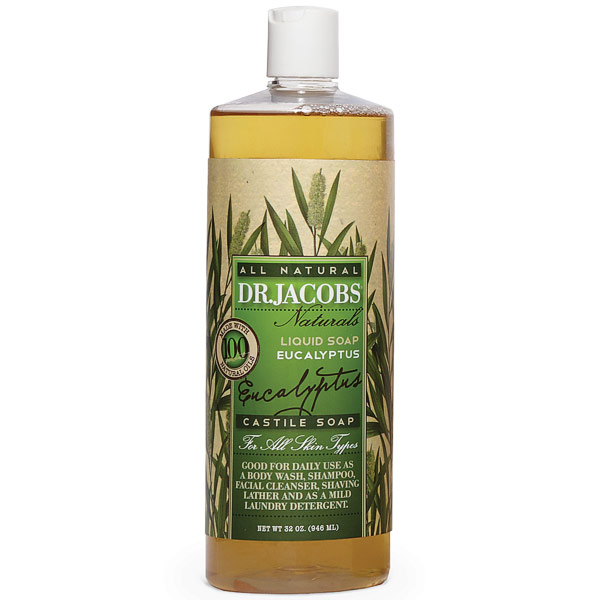 Dr. Jacobs Naturals All Natural Liquid Castile Soap - Eucalyptus, 32 oz, Dr. Jacobs Naturals