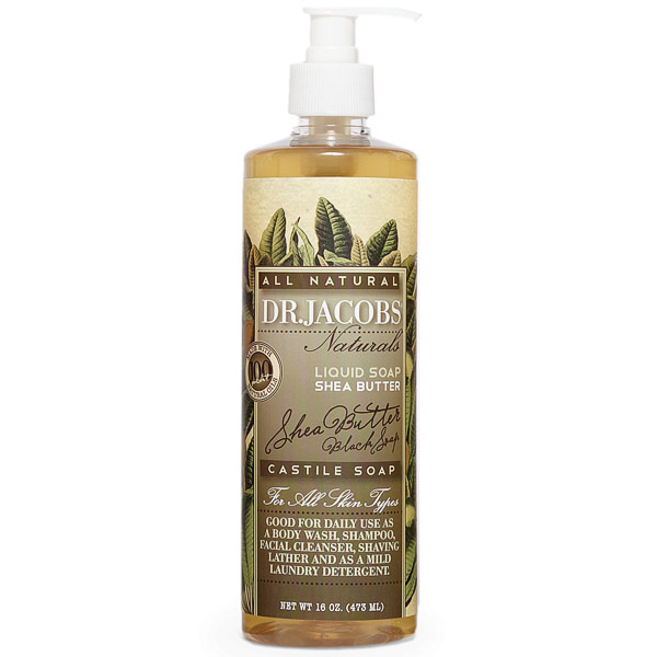 Dr. Jacobs Naturals All Natural Liquid Castile Soap - Shea Butter, 16 oz, Dr. Jacobs Naturals